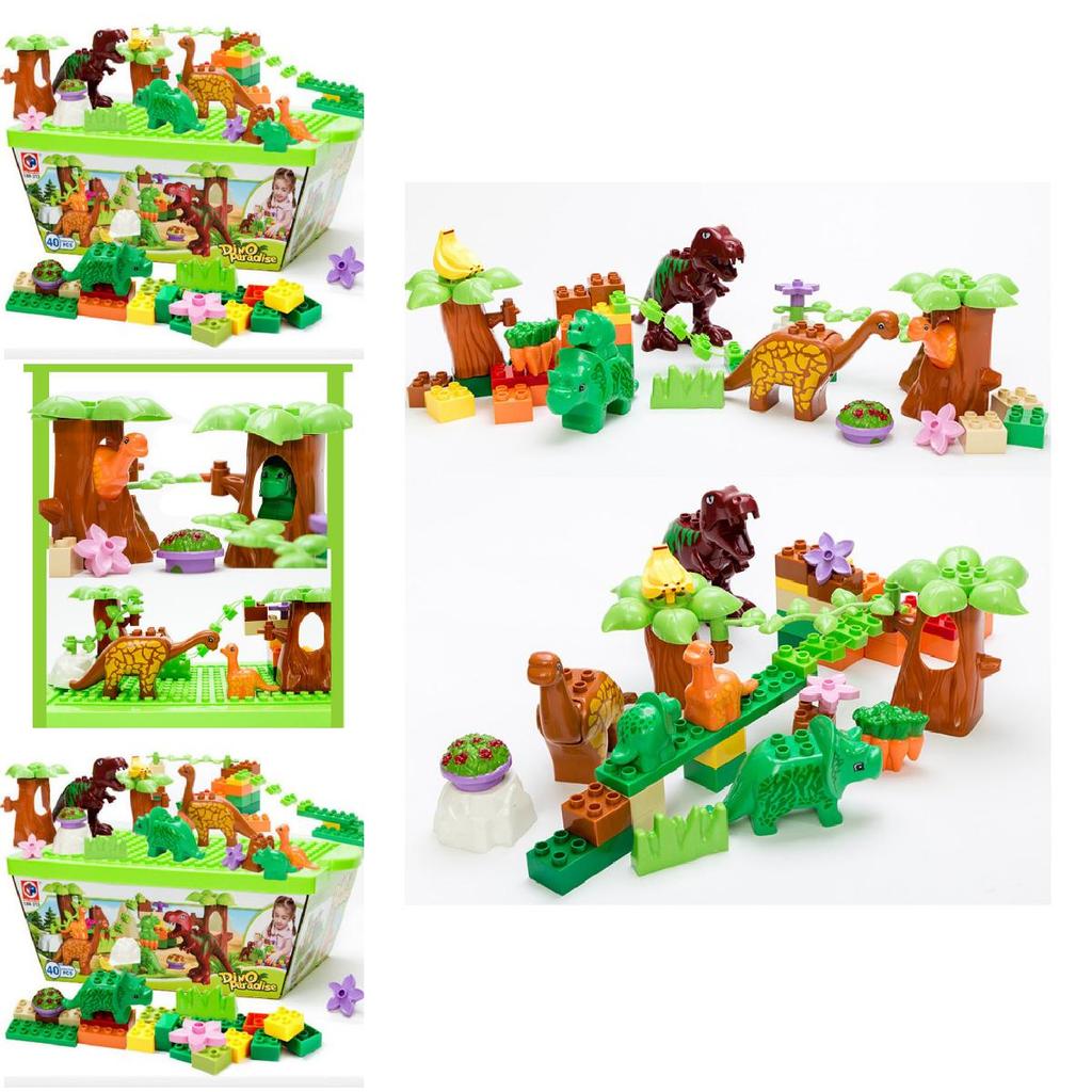 Набор строительных блоков динозавров для детей с крупными деталями из АБС-пластика для творческой игры