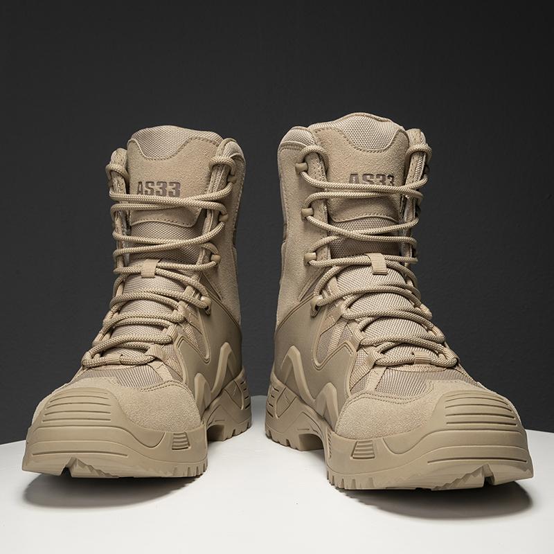 Мужские непромокаемые походные ботинки, прочные уличные ботинки, высокие ботинки в стиле милитари, уличные альпинистские ботинки, ботинки для пустыни, большие размеры