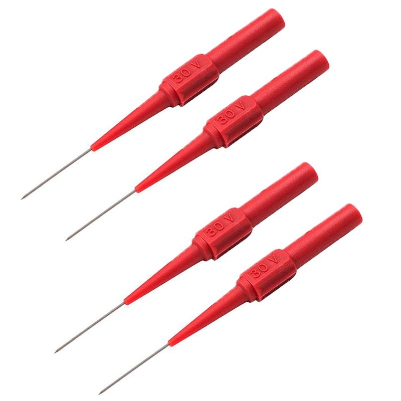 4-12pcs Multimeter Test Leads Kit Car Tip Probes Diagnostic Tools Non Destructive Needle Tip Probes Mechanical Tools 2mm