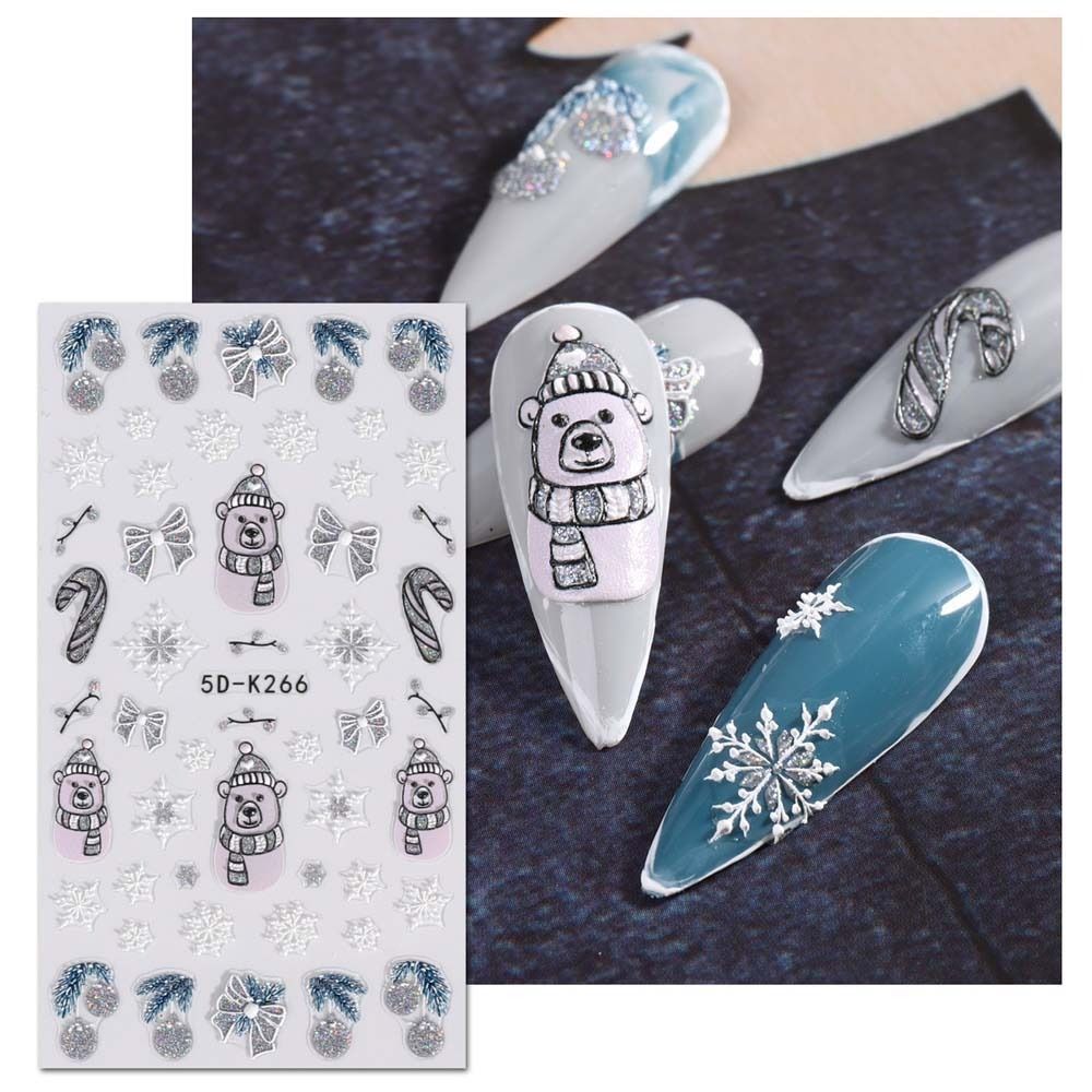 Украшения для маникюра Рождественские наклейки для ногтей Подвески для ногтей своими руками Рождественские наклейки для ногтей Красочные девушки