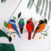 Home Fashion Decoration Creative Multicolor Metal Acrylic Panel Window Wall Hangings Birds Stained Glass Suncatcher Crafts