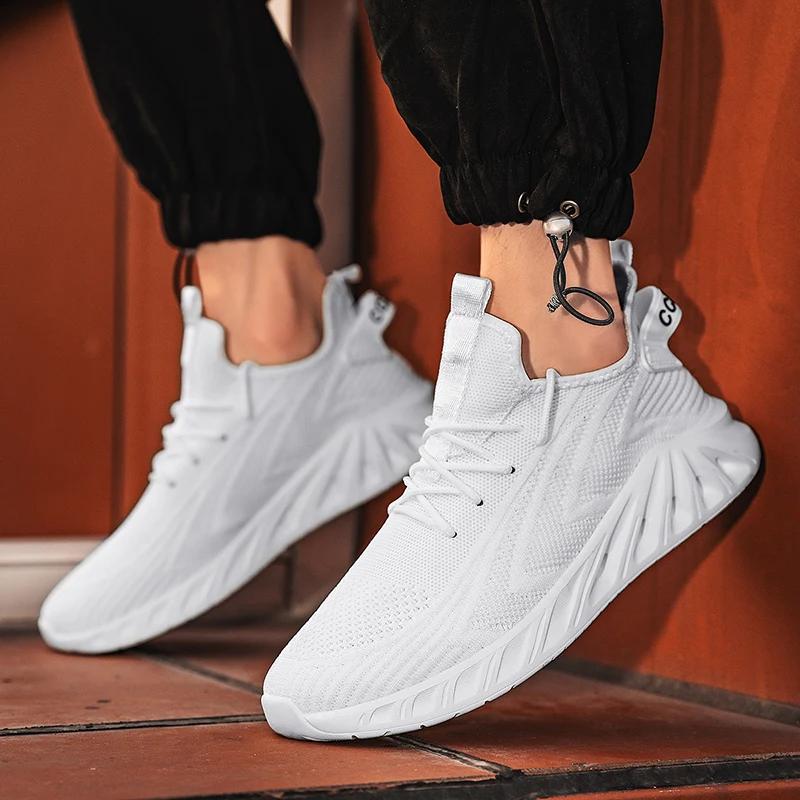 Модные новые стильные мужские сетчатые кроссовки мужские спортивные кроссовки дышащие уличные баскетбольные кроссовки для ходьбы повседневные легкие четырехсезонные