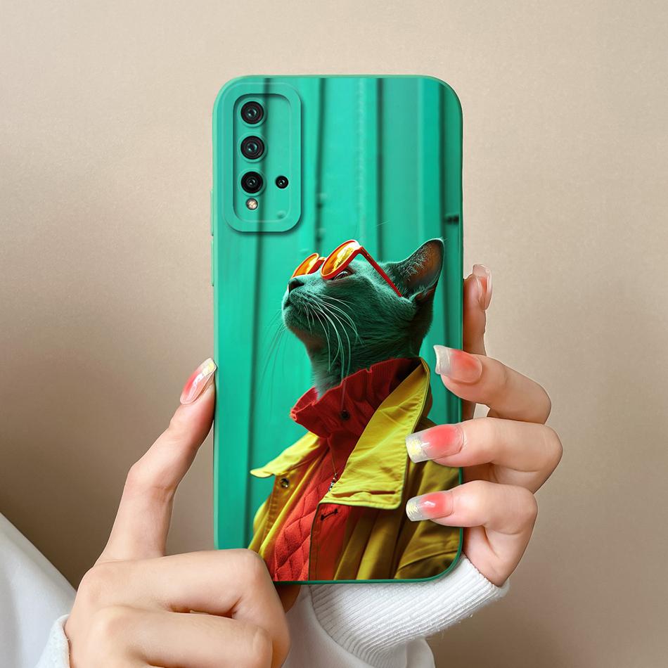 Case For Huawei Nova 5T Cover For Huawei Nova 6 Nova 7 Cartoon Bumper For Nova 5 T Nova6 Nova7 Soft Liquid Silicone Phone Cases