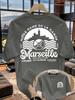 Unisexs 100 Cotton Tshirt With A Skyline Wave And Rolling Ball Pattern Crew Neck And Loose Fit Suitable For Travel
