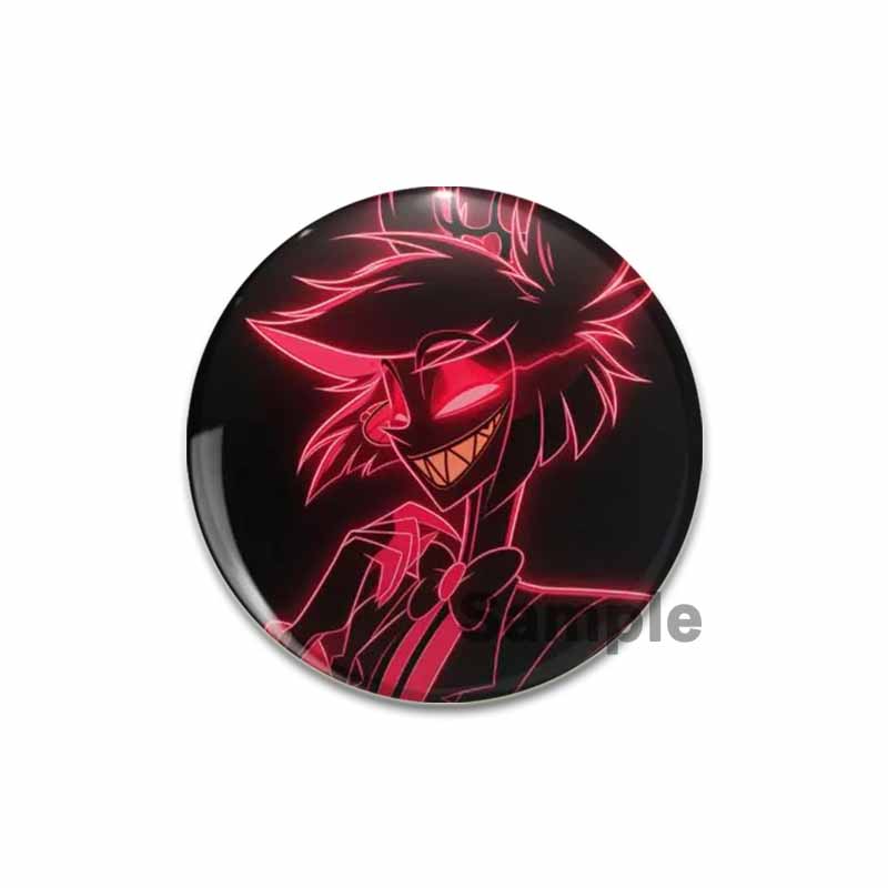 32/44/58 мм милые значки аниме-сериала забавный значок кота енота интересные мультяшные животные броши рюкзак одежда подарок аксессуар