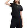 Fila Original Fashion Comfortable Soft Skin-Friendly Moisture-Wicking Solid Color Short Sleeve Regular T-Shirt Women Tops Black F51W529104F-BK