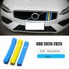 Для Volvo S60 V60 Декоративная полоса-сетка передней решетки Радиатора Сеточная накладка Модифицированные наклейки Центральная накладка на решетку