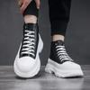 Thick Soled High Top Shoes Men's Fashion Genuine Leather Board Shoes Men Leather Original Versatile Casual Ankle Boots Sneakers