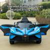 Детская электрическая четырехколесная игрушечная коляска для бездорожья с дистанционным управлением, двойным приводом и музыкальной светодиодной подсветкой Bluetooth