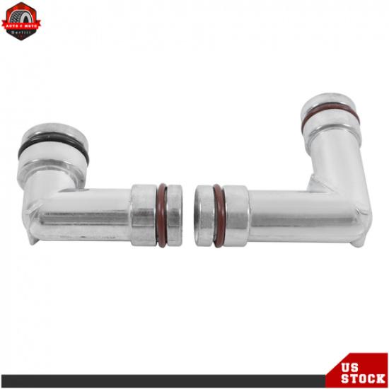 Aluminum Heater Hose Elbows Upper Lower Pair For Chevy Pontiac Buick 12565082