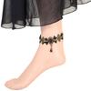Women Vintage Black Floral Lace Anklet Chain Ankle Sandal Bracelet Foot Barefoot