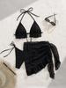 Swimsuit ins wind drawstring split triangle skirt swimsuit sexy bikini island vacation bikini