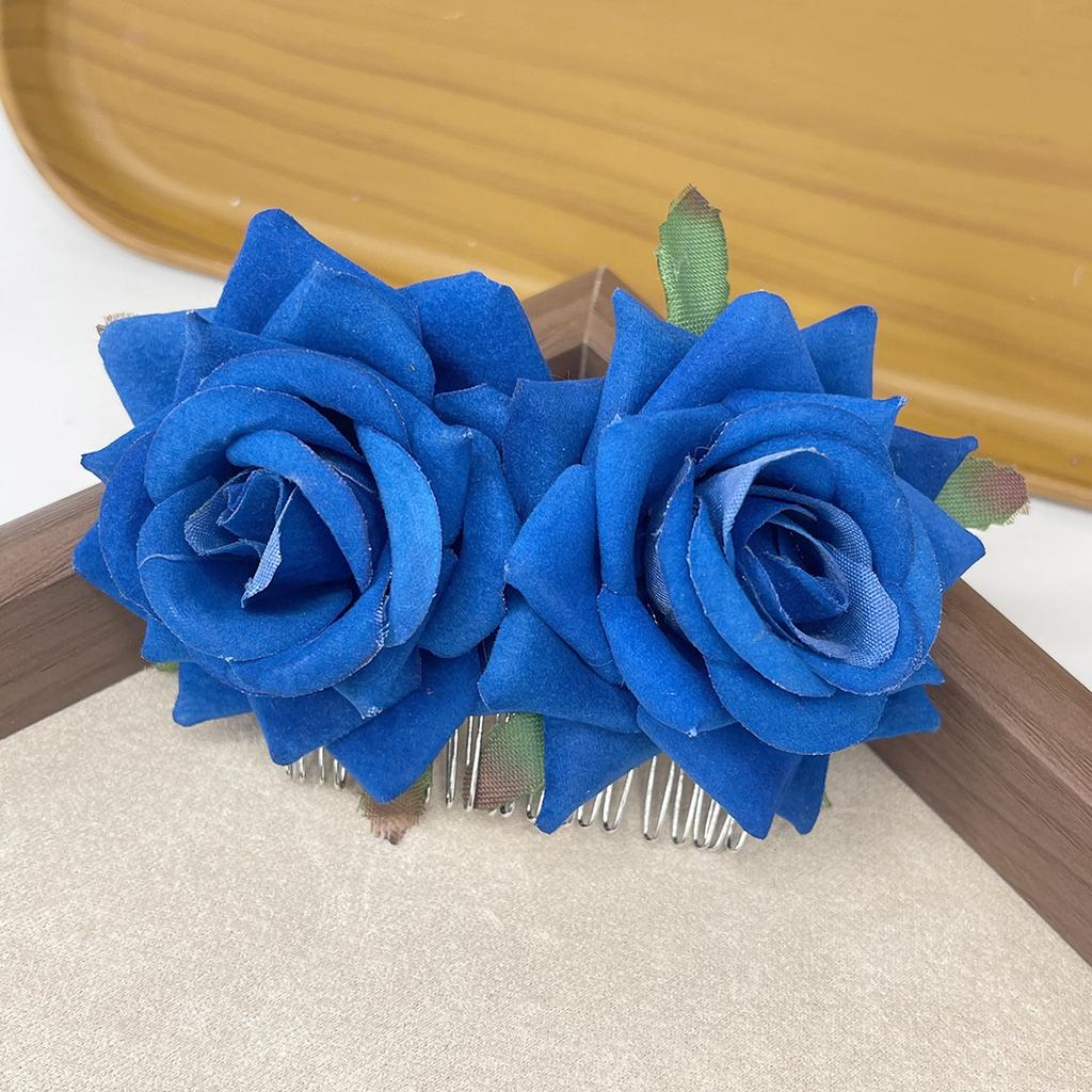 Новая Свадебная Искусственная Роза Цветок Заколка для Волос Бархатная Ткань Гребень для Волос Женские Свадебные Аксессуары для Вечеринки Подружек Невест Заколка для Волос Ювелирные Изделия