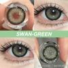 Eyeshare 1 Pair Color Contact Lenses Blue Soft Lenses Natural Brown Pupils Green Lenses Green Fashion Contact Lenses Each Year