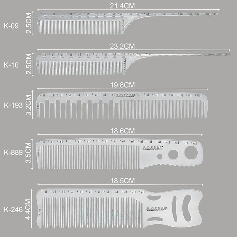 Прозрачная салонная расческа для волос с профессиональным парикмахерским весовым гребнем