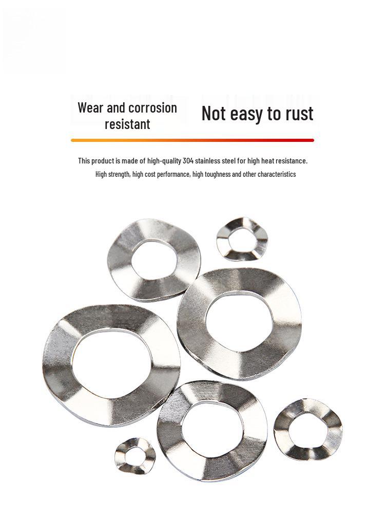 304 Stainless Steel Corrugated Wave Spring Washer - M3 to M16