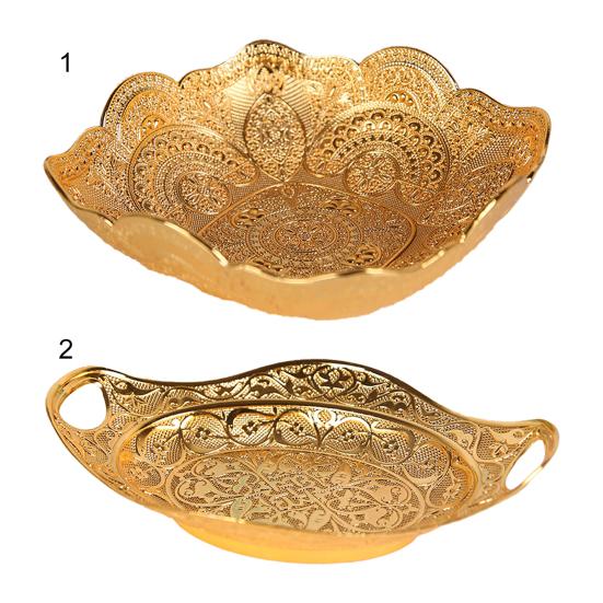 Поднос для фруктов золотого цвета с прозрачной текстурой из цинкового сплава, стол для вечеринок, чаша для конфет для помещения