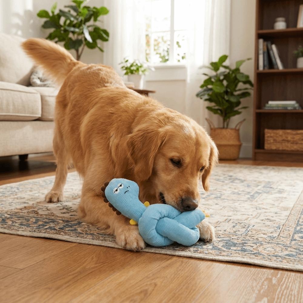 Bite-Resistant Long Necked Duck Voice Dog Toy Animal Shaped Dog Chew Toy Teeth Cleaning