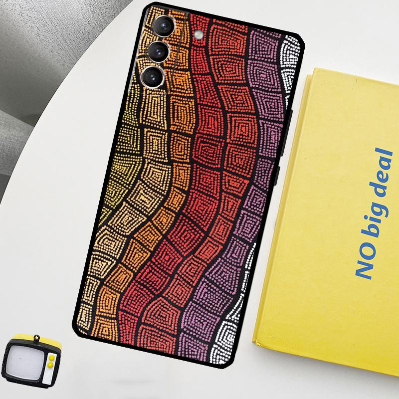 Aboriginal Art Print Case For Samsung Galaxy S23 Ultra S22 S21 S20 FE Note 20 Ultra S8 S9 S10 Note 10 Plus Cover