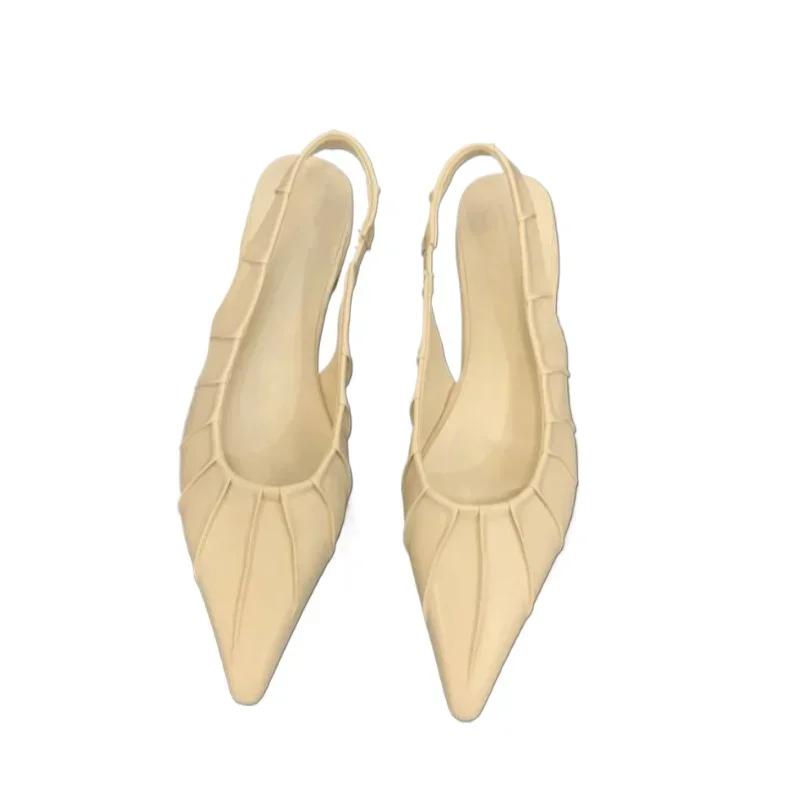 Элегантная женская обувь 2025 года, горячая распродажа, женские босоножки с открытой пяткой, модные туфли-лодочки для офиса и карьеры, новые туфли-лодочки больших размеров с неглубоким носком