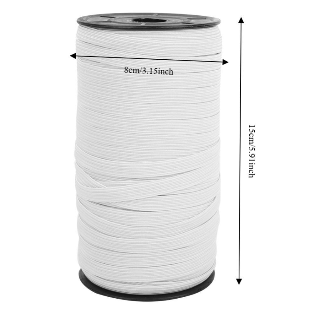 1pcs 100 Yards Length Flat Elastic Ribbon White&Black Elastic Cord Rope Sewing Accessory