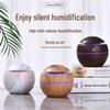 Wood Grain USB Mushroom Humidifier: Silent, Colorful Atmosphere Light, Large Fog Volume, Home Decor