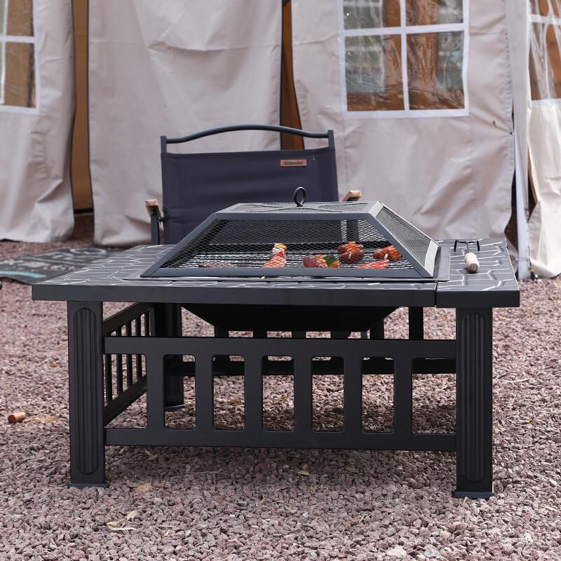 Outdoor Multifunctional BBQ Grill Table & Fire Pit