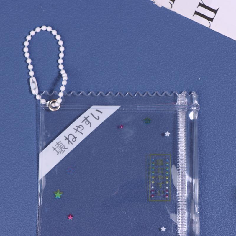 1Pc Cute Transparent Candy Bag Props Badge Storage Display Bag Pendant Protective Shell Card Sleeves Holder Bag