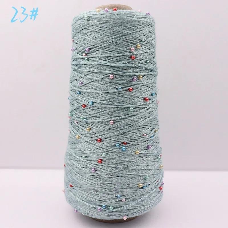 6 нитей мерсеризованного хлопка + жемчужная нить ручного плетения из чистого хлопка тонкая шерстяная нить для вязания крючком бисер своими руками ручного плетения