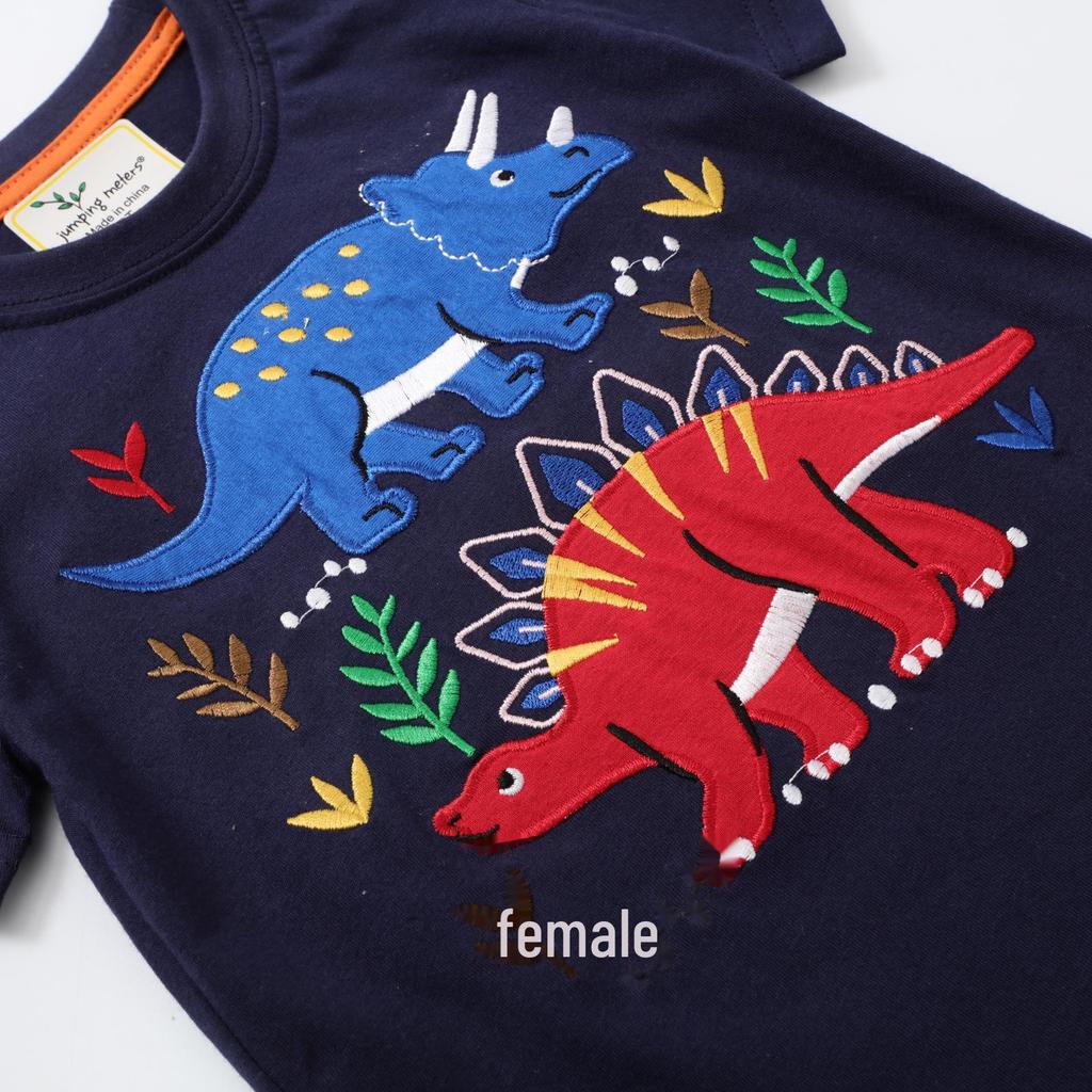 Футболка с коротким рукавом Jumping Brand Boys' Summer 2024 — европейский и американский стиль