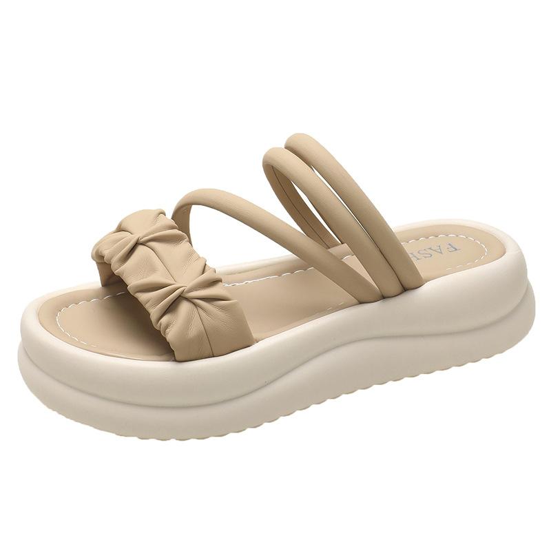 2025 новые сандалии на толстой подошве женская обувь летние сандалии ощущение ходьбы по дерьму модный тренд удобные крутые шлепанцы женские