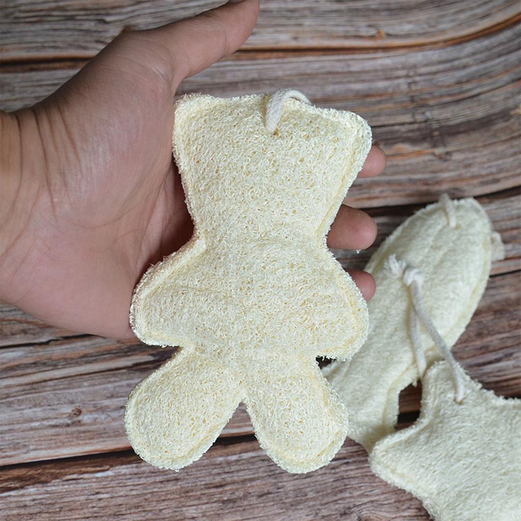 Натуральный скраб из люфы Практичная мочалка из люфы Отшелушивающая губка для тела Двусторонняя отшелушивающая мочалка для тела для дома