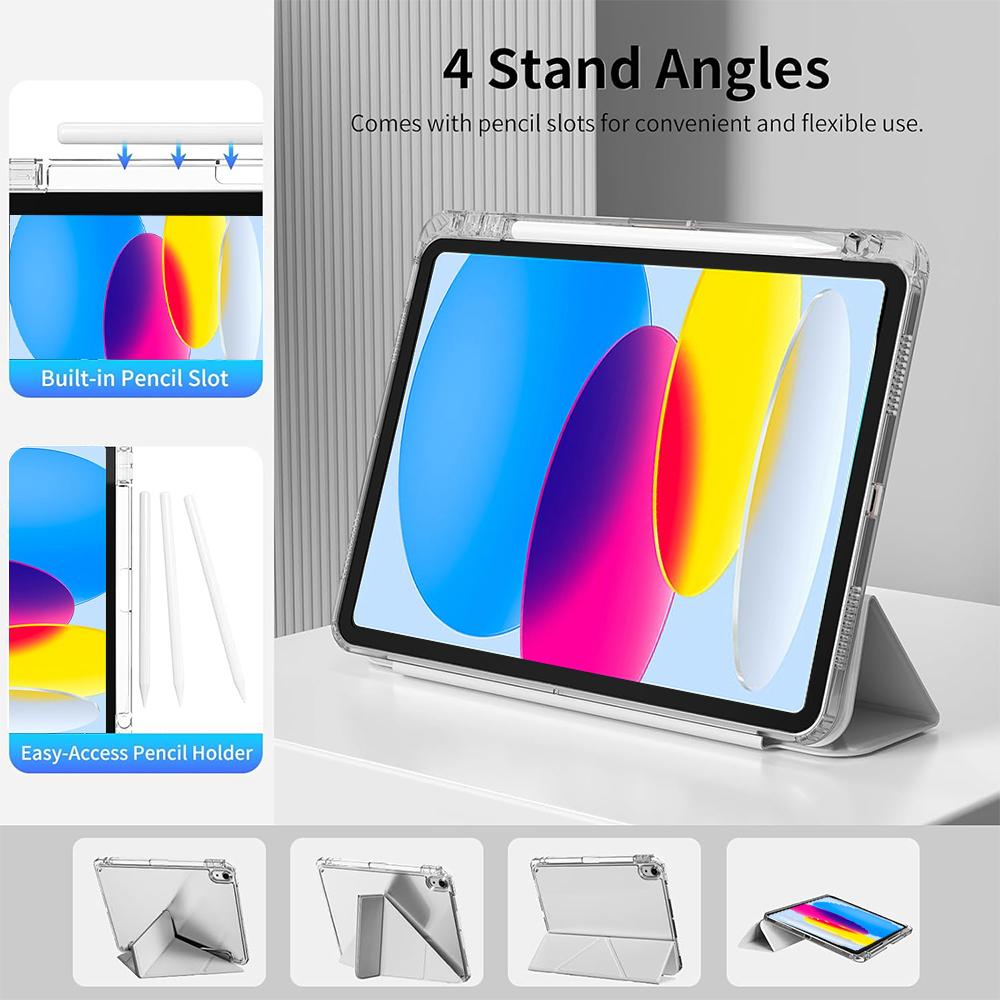 Чехол для iPad 5-го 6-го 7-го 8-го 9-го 10-го 11-го Air 4 5 6 7 Mini 6 7 Чехол с держателем для карандаша, Многоугловая складная Y-образная подставка Co