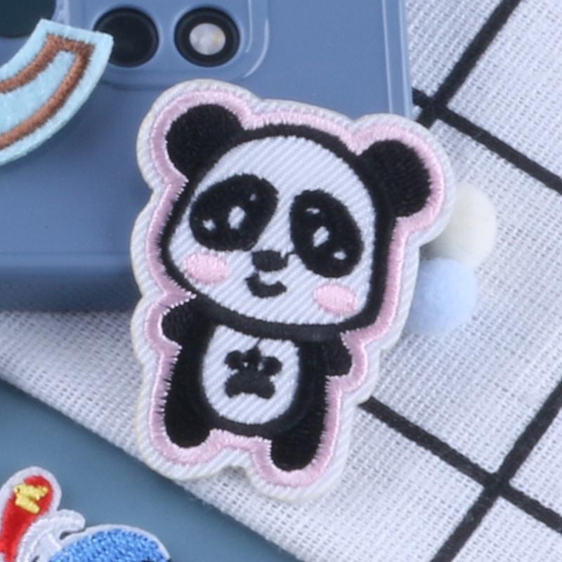 10 Pcs Panda Repair Patches Giraffe Iron on Patches Embroidered Patches Cartoon Animal Sew On Patches for Clothes Hat