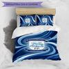 Preston North End Football Printed 3 Pieces Bedding Set, Comfortable Skin Friendly Bedroom Duvet Cover Set