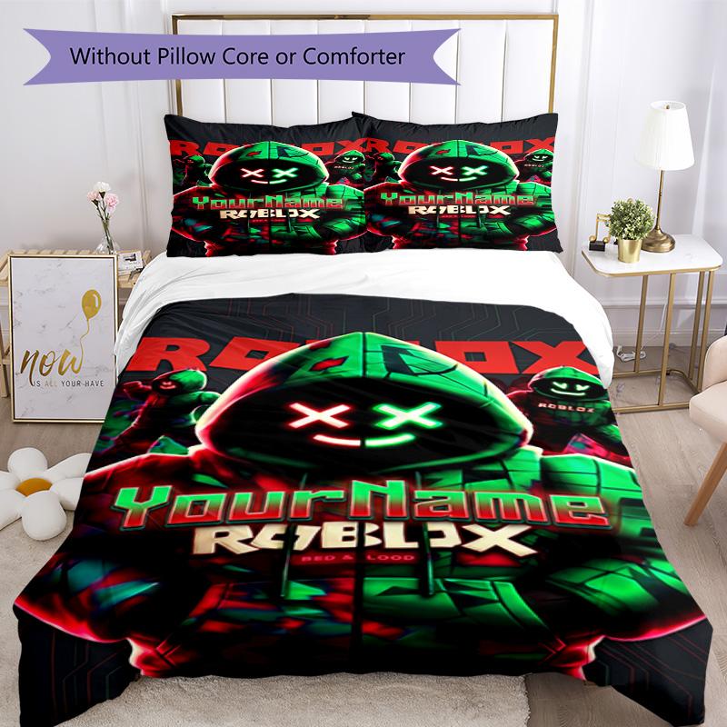 Roblox 419 Customize your name Bedding Set Breathable Duvet Cover with Pillowcases Home Decoration Birthday Gift