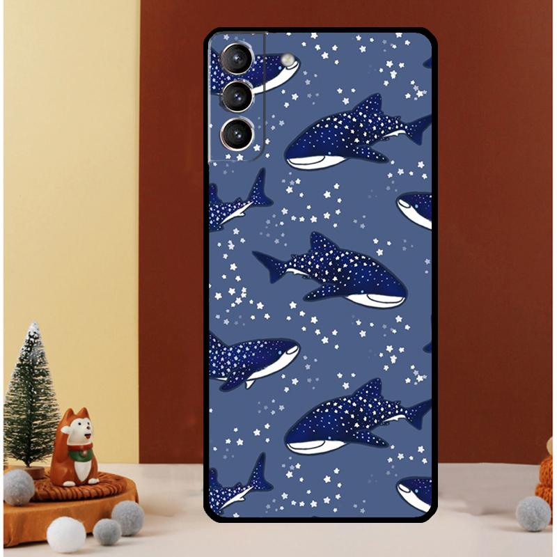 Чехол Кит-акула для Samsung Galaxy S23 Ultra S24 S22 Note 20 Ultra 10 Plus S8 S9 S10 S20 S21 FE