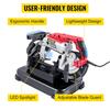 Portable Band Saw, with Removable Alloy Steel Base Cordless Band Saw, 5 Inch Cutting Capacity Hand held Band Saw,Variable Speed Portable Bandsaw,