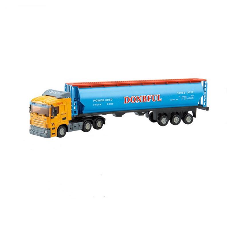 Инерционные игрушки для грузовиков-контейнеровозов 1:Модель автомобиля-контейнера из 64 сплавов, игрушка-игрушка с откатным механизмом для подарка