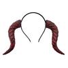 Gothic Devil Horn Headband Imitation Fake Bull Horns Hair Hoop Halloween Dress Up Hair Accessories for Halloween Cosplay Carnival