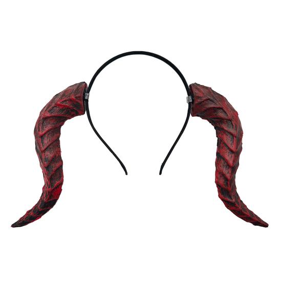 Gothic Devil Horn Headband Imitation Fake Bull Horns Hair Hoop Halloween Dress Up Hair Accessories for Halloween Cosplay Carnival
