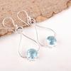 Sky Blue Topaz Gemstone Earring, Handmade Gorgeous Jewelry, 925 Solid Sterling Silver Jewelry, Bohemian Earring For Wedding Gift