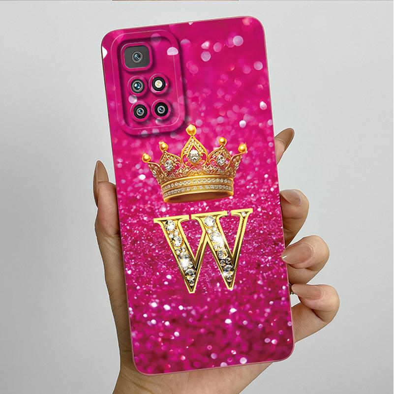 For Xiaomi Redmi 10 Case Redmi10 Luxury Letters Liquid Soft Silicone Back Cover For Xiaomi Redmi10 2022 Case Coque Fundas Shell