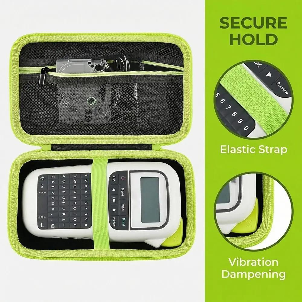 Portable Label Maker Storage Bag Shockproof Large Capacity Holder for Brother P-Touch PTH110BP/ PTH110/ PTH111/ PTE110
