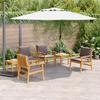 6-piece Garden Dining Set with Acacia Wood Cushions 3331816