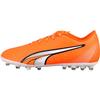Ultra Play Round Toe Lace-Up MG Durable Low-Top Kids Soccer Shoes Kids Soccer Shoes Orange 107234-01