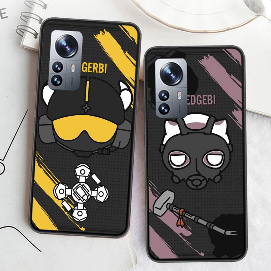 Game Rainbow S-Six S-Siege Clear Phone For Xiaomi Poco X7 X6 X5 F6 F5 F7 Mi 14 Ultra 15 13 12 12X 12T 11T 10T Pro 11i 10 Lite Co