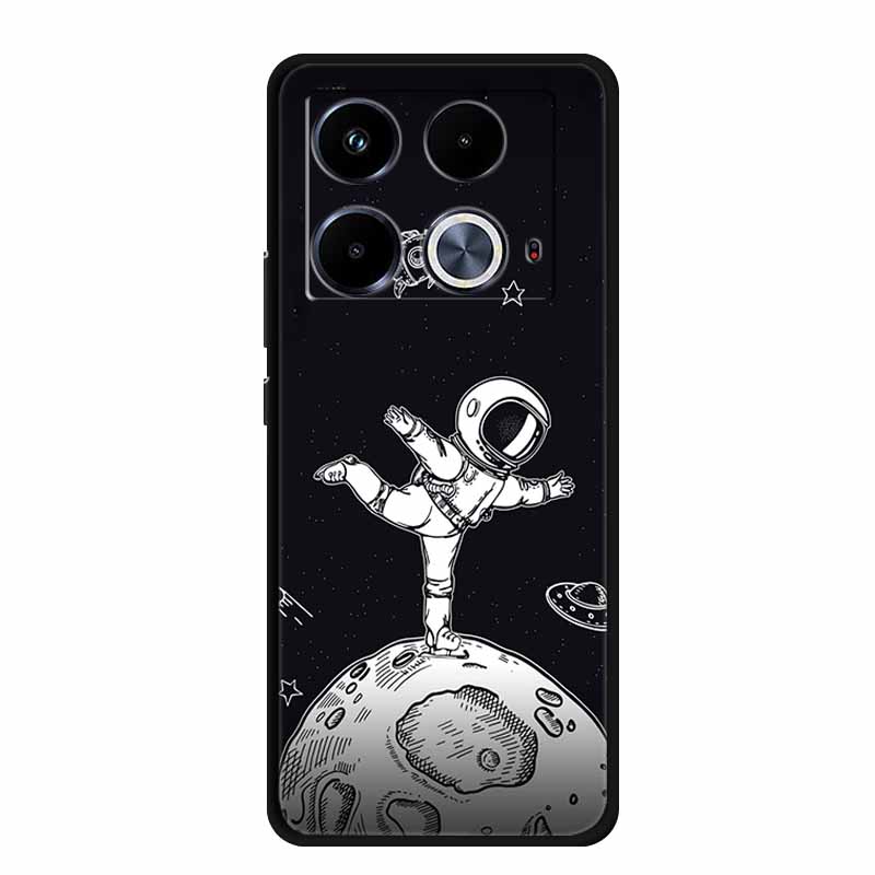 For Infinix Note 40 Case X6853 Space Soft Silicone TPU Astronaut Back Cover Phone Cases For Infinix Note 40 Pro 5G 4G Coque Para
