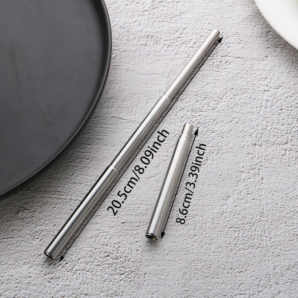 Соломинка для питья из нержавеющей стали, портативная для улицы, многоразовая посуда, телескопические соломинки для усадки, для бабл-ти, кофе