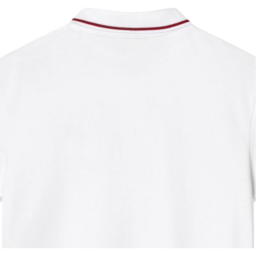 Levis SS24 Парижская лимитированная капсульная коллекция Рубашка поло с вышитым логотипом Женские топы Белый 0023U-0000